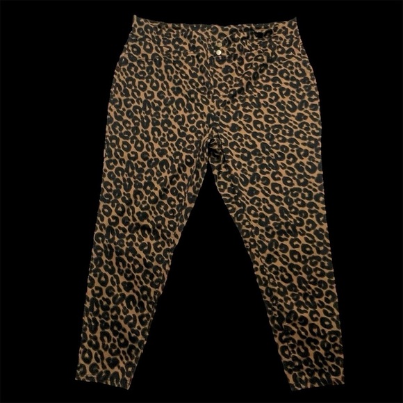 Terra & Sky Pants Leopard Print Stretch Pull-on Women’s Size 2X (20W-22W) - Picture 2 of 12